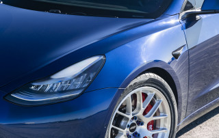 Tesla Model 3 on Forged EC-7R Wheels in Brushed Clear 02