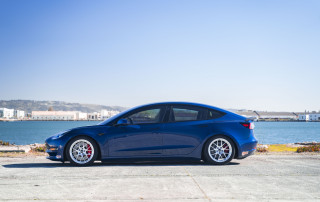 Tesla Model 3 on Forged EC-7R Wheels in Brushed Clear 03