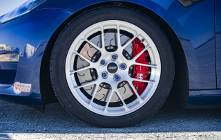 Tesla Model 3 on Forged EC-7R Wheels in Brushed Clear 04