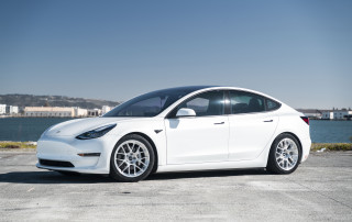 Tesla Model 3 on Forged EC-7R Wheels in Brushed Clear 07