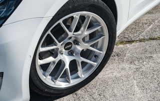 Tesla Model 3 on Forged EC-7R Wheels in Brushed Clear 08