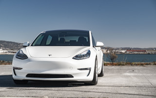 Tesla Model 3 on Forged EC-7R Wheels in Brushed Clear 09